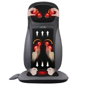 Portable Electric Massage Chair Shiatsu Vibrating Percussion Vibration Massage Cushion with Heat Massage Seat for Car / Home