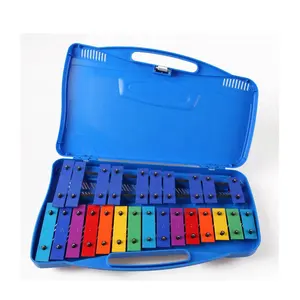 25 catatan warna-warni musik berwarna xylophone untuk dijual dengan kunci logam alat musik piano untuk anak-anak