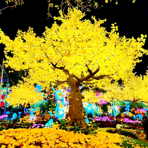 Arbre artificiel LED Ginkgo commercial pour la décoration de centres commerciaux, hôtels et paysages extérieurs lors de festivals et de vacances - Product Image 1