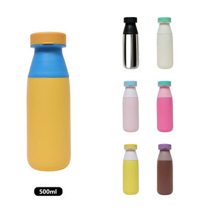Stainless Steel Water <b>Bottle</b> 500ml Double Wall Vacuum Insulated With Straw For Kids Travel Use - Product Image 2