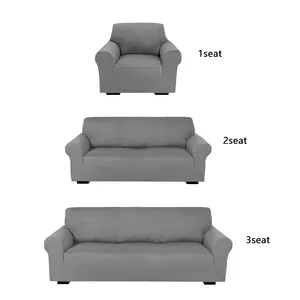 top seller design jacquard couch covers slipcover 1/2/3/4 seater plain waterproof sofa slipcover for dining room