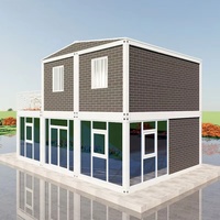Serres modulaires à faible coût, maisons en verre préfabriquées, maisons conteneurs avec structure en acier pour villas et immeubles de bureaux