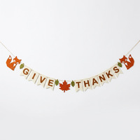Bannière en feutre en forme de feuille d'érable pour la décoration de Thanksgiving et l'agencement des fêtes