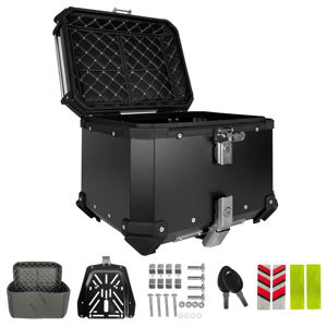 <span class=keywords><strong>Top</strong></span> <span class=keywords><strong>Case</strong></span> de Moto Tout-Terrain Solide et Durable en Alliage d'Aluminium avec Bande Élastique pour un Maintien Sécurisé du Casque et des Bagages - Product Image 6