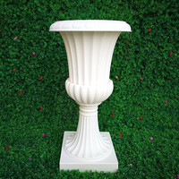 Support de vase urne blanc, pots de fleurs de mariage, pot de plantes en colonne, statue de colonne grecque, centre de table vintage pour mariage