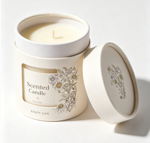 Boîte cadeau cylindrique en carton, tube en papier, impression personnalisée, design sur mesure pour emballage de bougies parfumées et de parfums - Product Image 2