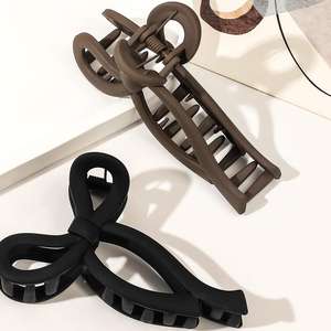 大蝴蝶结发夹简约哑光糖果色大爪夹女式发饰 - Product Image 4