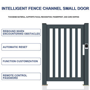 Clôture de sécurité automatique intelligente, porte coulissante en aluminium électrique intégrée, petit passage d'accès - Product Image 4