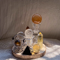 RURU RuAir Sphère de cristal naturel écologique, pierre précieuse gravée, boule énergétique, Fengshui, ornement DIY, décoration intérieure