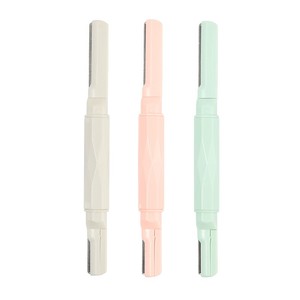 13cm da donna con manico dritto a doppia testa <span class=keywords><strong>per</strong></span> <span class=keywords><strong>sopracciglia</strong></span> rasoio lungo e corto affilato raschietto <span class=keywords><strong>per</strong></span> <span class=keywords><strong>sopracciglia</strong></span> - Product Image 3