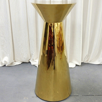 Table de bar ronde de luxe en acier inoxydable pour la décoration de mariages, événements et fêtes