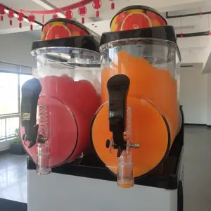 Großhandel 12L x 2 Granita Juice Frozen Drink Ice Slush Maschine mit Misch schläger