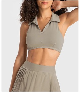 Set rok tenis wanita, rok tenis dan topdua potong, pakaian kebugaran Gym, rok tenis Golf, vendor rok 2024 - Product Image 6