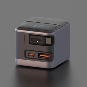 Cargador de pared universal PD QC GaN de 3 puertos USB 65W, cargador de teléfono USB C con carga rápida, cargador GaN retráctil - Product Image 3