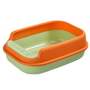 Semi Enclosed Large <b>Cat</b> <b>Litter</b> Box With Scoop Included Rectangle Shape For Adult <b>Cats</b> Thickened Anti Splash Design - Product Image 5