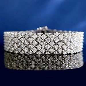 Nouveau <span class=keywords><strong>bracelet</strong></span> européen et américain pour femmes, serti <span class=keywords><strong>de</strong></span> pierres scintillantes, bijoux <span class=keywords><strong>de</strong></span> mariage haut <span class=keywords><strong>de</strong></span> gamme - Product Image 2