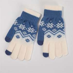 Guantes de Invierno para Mujer, Tejidos con Jacquard, para Pantallas Táctiles, Estilo Sencillo para Uso Diario y al Aire Libre - Product Image 2