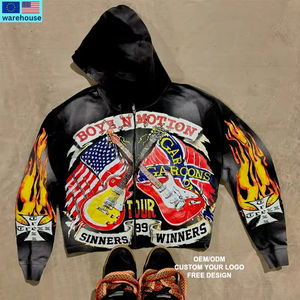 Street Hip-hop moda <span class=keywords><strong>Rock</strong></span> con cappuccio uomo Y2k Casual uomo sciolto Hoodi Gothic Punk High Street alla moda felpa oversize di marca - Product Image 5