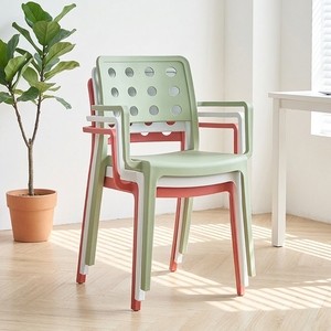 Chaises <span class=keywords><strong>de</strong></span> salle à manger en plastique pour la maison, style minimaliste avec dossier, populaires dans les cafés, chaises pour salons <span class=keywords><strong>de</strong></span> thé, chaises <span class=keywords><strong>de</strong></span> jardin - Product Image 3