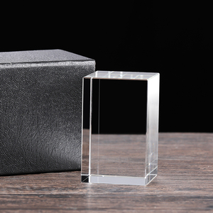 Bloc de cristal transparent K9 de qualité supérieure, scintillant, 50x50x80mm, bloc de cristal vierge pour gravure laser personnalisée - Product Image 6