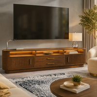 Table console moderne en bois avec tiroirs de rangement, meuble TV pour salon, chambre, hôtel, appartement