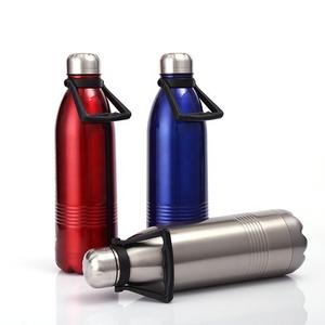 Custom Logo Vacuum Insulated Aqua <b>Flask</b> Water Bottle With Plastic Handle 1.2l 1.5l - Product Image 1