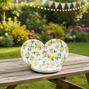 <span class=keywords><strong>Assiettes</strong></span> jetables résistantes - Résistantes à l'huile et compatibles micro-ondes pour les repas <span class=keywords><strong>en</strong></span> plein air - Product Image 1