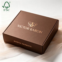 Boîte d'expédition en carton ondulé personnalisée avec logo de marque pour emballage de chemises de luxe, vêtements et produits de beauté