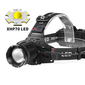 Lampe frontale LED XHP70 30W rechargeable, lumière blanche ultra-lumineuse, portable, pour le camping en plein air, la randonnée - Product Image 1
