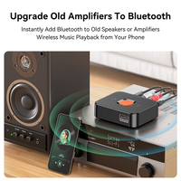 Receptor Bluetooth 6,0, conector auxiliar de 3,5mm, adaptador inalámbrico RCA, micrófono incorporado, adaptador inalámbrico de música estéreo para altavoz/amplificador doméstico