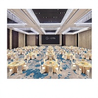 Moquette murale pour salle de banquet, moquette commerciale ignifuge et résistante à l'usure pour projets hôteliers et de clubs