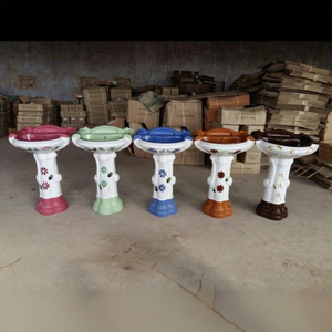 Ensemble de meuble-vasque sur pied de luxe, design moderne, artistique, lumineux, bicolore, pour salon, salle à manger et salle de séjour - Product Image 6