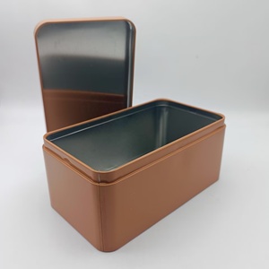 Hot Sale Metal Tin <strong>Box</strong> Rectangular Empty Tinplate Containers with Lids, Orange, for Home Organizer, Candles, Gifts, <strong>Car</strong> Keys - Product Image 4