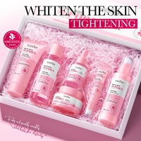 Coffret Soin Visage au Collagène PDRN Peptide Rose ADN de Sodium 6 pièces Éclaircissant Hydratant Renforce la Barrière Cutanée Coffret Cadeau