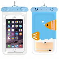 Étui de sport étanche IPX8 YY RABBIT avec bande réglable, fenêtre transparente, motif clair, en PU, pour la plage/le kayak