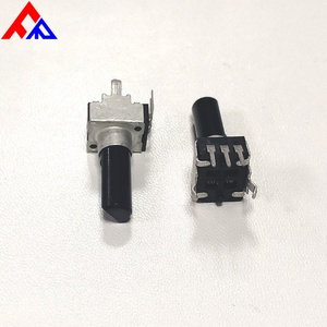Nouveau potentiomètre rotatif à 41 clics PTV09A à 3 broches, à axe plat isolé et à clic central, et potentiomètre en carbone - Product Image 4