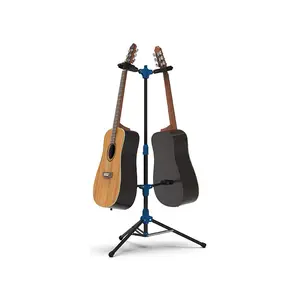 GS-212 Tripod Berdiri Bass, Instrumen Musik Penyangga Lantai Vertikal Tipe Penyangga Ganda Tahan Lama