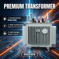 Transformateur de puissance triphasé immergé dans l'huile pour extérieur, 300 KVA, 450 KVA, 1000 KVA, élévateur de tension 11 kV, 415 V, 480 V, ISO9001, pour usage industriel
