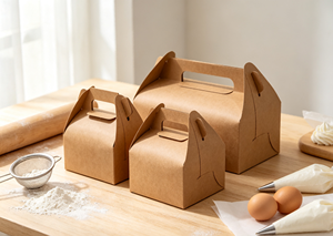 Papier kraft épais de haute qualité, écologique, multi-tailles, découpé, plié, avec poignée intégrée, sans colle, carton robuste - Product Image 5