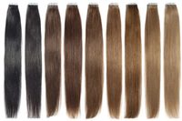 Extensions à bandes adhésives invisibles, 100% cheveux humains vierges Remy européens, double trame, double tirage, adhésif puissant, choix professionnel