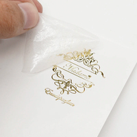 Autocollant personnalisé auto-adhésif résistant aux UV, imperméable, transparent, avec logo métallique en relief, pour transfert d'étiquettes, autocollant permanent