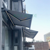 Auvent en aluminium à cassette intégrale, électrique, étanche, style moderne, pour jardin, cour, publicité, tente, toit en alliage d'aluminium, terrasse