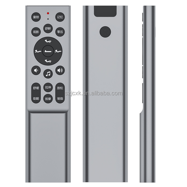 JCXK RCT1019 19-Key Fixed Code Aluminum Alloy Universal Remote Control 20m Range BLE Voice 2.4G IR TV Home Theater Projector