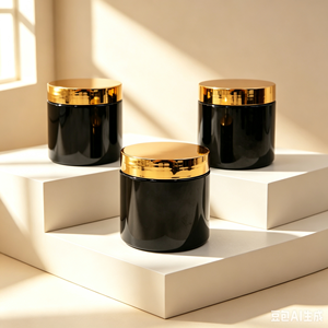 Offre Spéciale – Pots de Rangement en Plastique PET Noir Opaque de 4oz et 8oz pour Beurre Corporel Fait <span class=keywords><strong>Maison</strong></span>, Gommage Lèvres, Crème Cuticules, et Emballages d'Aromathérapie - Product Image 5