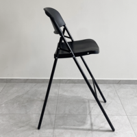 Chaise de bar pliante en plastique et acier moulé par injection, pour applications commerciales extérieures, plusieurs tailles, pour jardin