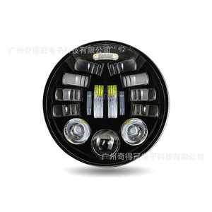 7 Inch Caterpillar Wrangler Headlights H4 Integrated High Low Beam Bi Xenon <b>Projector</b> LED Automotive <b>Light</b> 30000 Lm - Product Image 1
