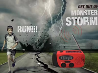 Radio Meteorológica NOAA con Alerta de Tornado, AM/FM, Manivela, Energía Solar, 2000mAh, Portátil, de Emergencia, con Linterna LED, Lámpara de Lectura, SOS, OEM, ODM