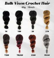 Meilleures Tresses au Crochet Vixen Yaki Lisses en Fibre Kanekalon 100% Premium Résistante à la Chaleur 300F, Afro Crépu Type Marley Comme des Cheveux Humains