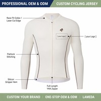 Fabricant de maillots de cyclisme à manches longues avec logo personnalisé OEM, coupe aérodynamique légère, évacuation de l'humidité, maillot de vélo de route, vente en gros, faible MOQ