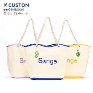 Customized Grommet-Accent Cotton Tote Bag for Pet Toy Transport Office Snack Storage and Casual Mall Shopping Trips